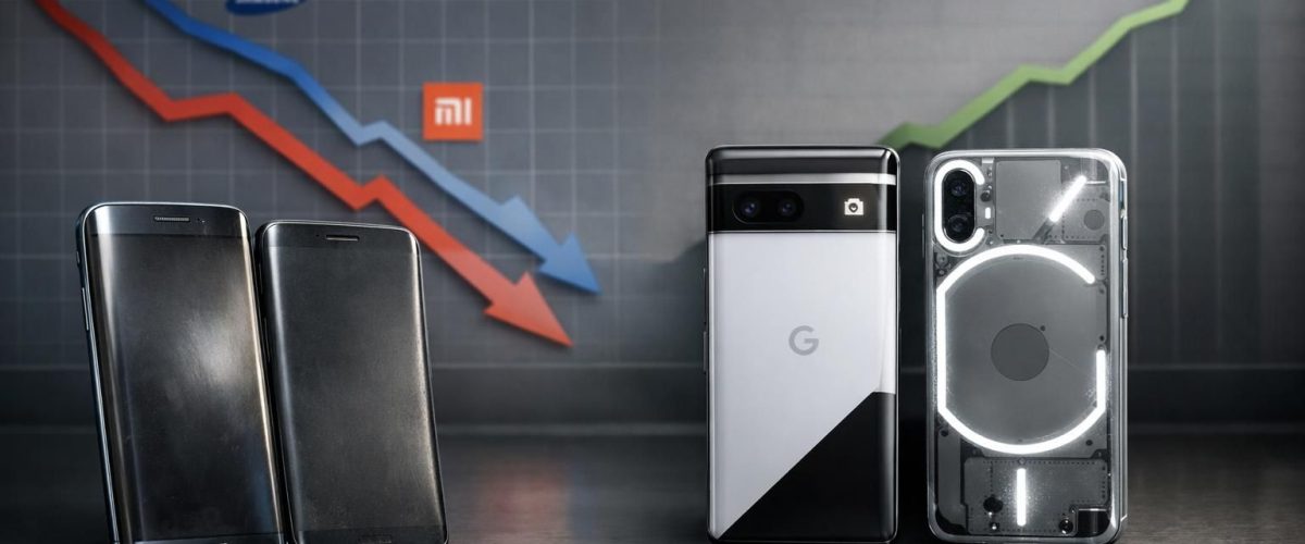 analyse de la chute des ventes de samsung et xiaomi tandis que google et nothing enregistrent une croissance spectaculaire sur le marché des smartphones.
