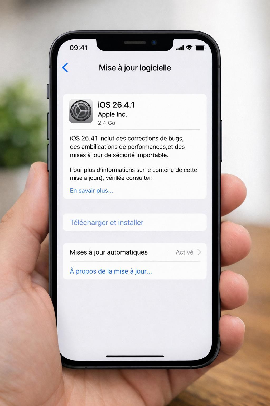 découvrez comment mettre à jour votre iphone avec ios 26.4.1 pour profiter de la correction essentielle d’un bug gênant et améliorer les performances de votre appareil.
